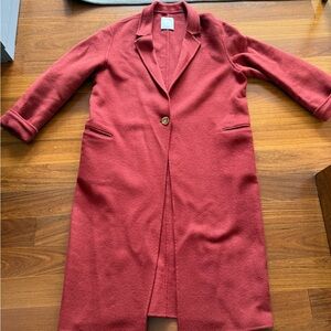 Elegant wool Women's burnt orange Coat